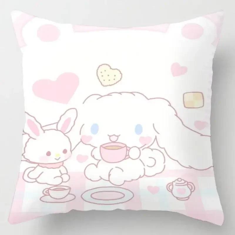 Japanese Style Cartoon Lumbar Pillow Cover Kawaii Sofa Cushion Home Decor