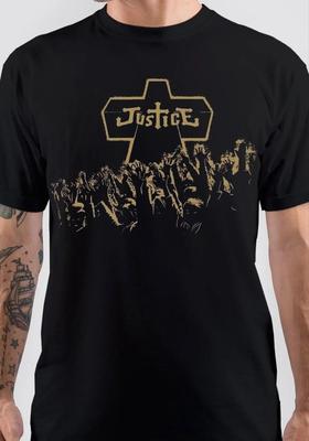 Rzadkie Koszulki Zespołu Justice Prezent Dla Fanów Czarny S234XL Koszulka FN1153 Koszulka Unisex