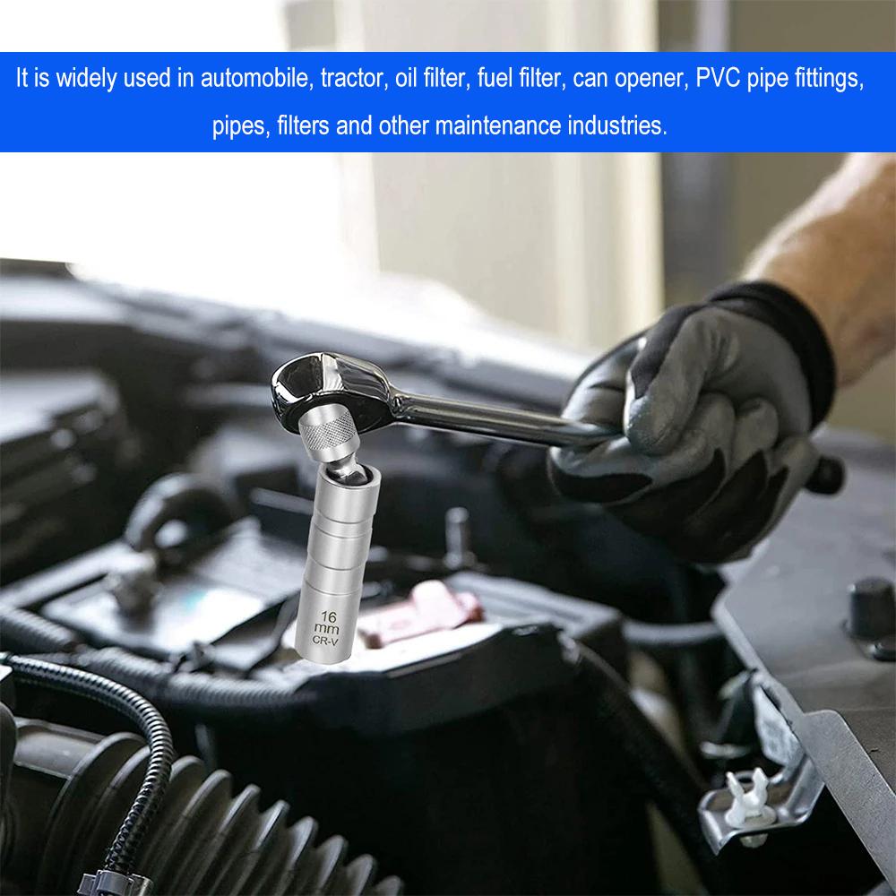 Εργαλείο Επισκευής Αυτοκινήτου 14/16mm Κλειδί Μπουζί Μαγνητικό 12 Γωνιών Εργαλείο Αφαίρεσης Μπουζί Λεπτού Τοιχώματος Καρυδάκια Κίνησης 3/8"