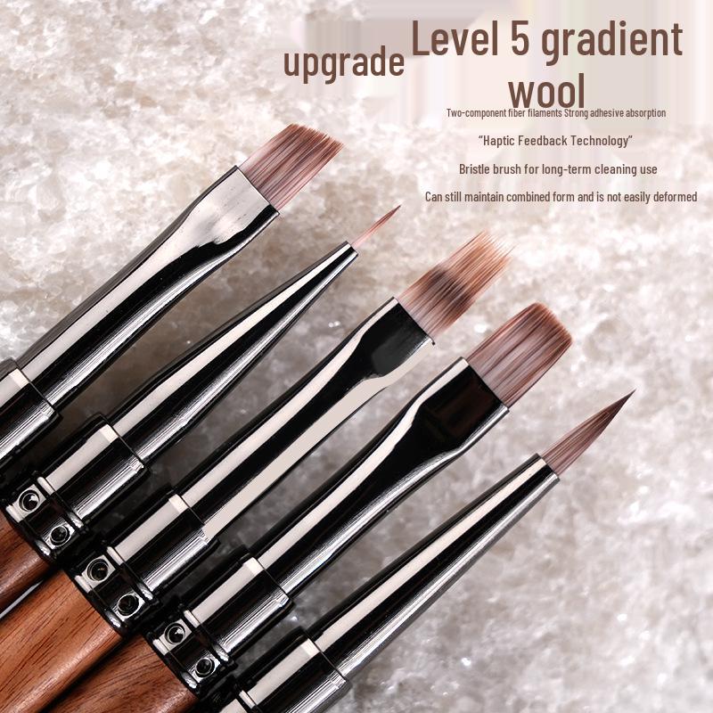 Popular Sandalwood Nail Art Brush Set: Liner, Triangle, and Flower Design Pens