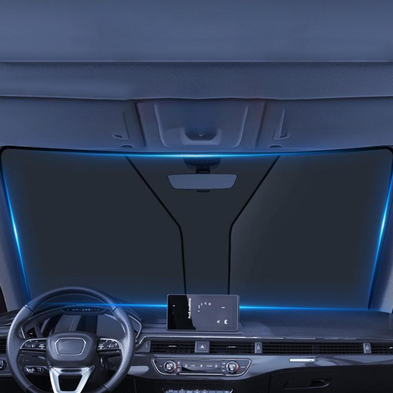1 Pc  Car Accessories Coated Front Windshield Sunshade And Heat Insulation Cover Car Interior Light Blocking Sunshade