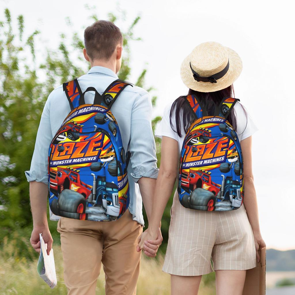 Blaze and the Monster Machines Casual Backpack High School Hiking Travel Daypack for Men Women Laptop Computer Shoulder Bag