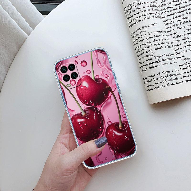 Kirsch-Sommerfrucht Transparente Handyhülle für Motorola Moto Edge Plus G200 G23 E13 E15 E20 E30 G62 G71 G72 G75 G24 G15 Power