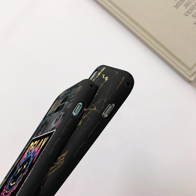 Graffiti Emoticons Patterned Soft Silicone Black Case For Xiaomi Redmi Note 13 Pro 13C Samsung A55 A35 S24 iPhone Camera Protective Shockproof Cover