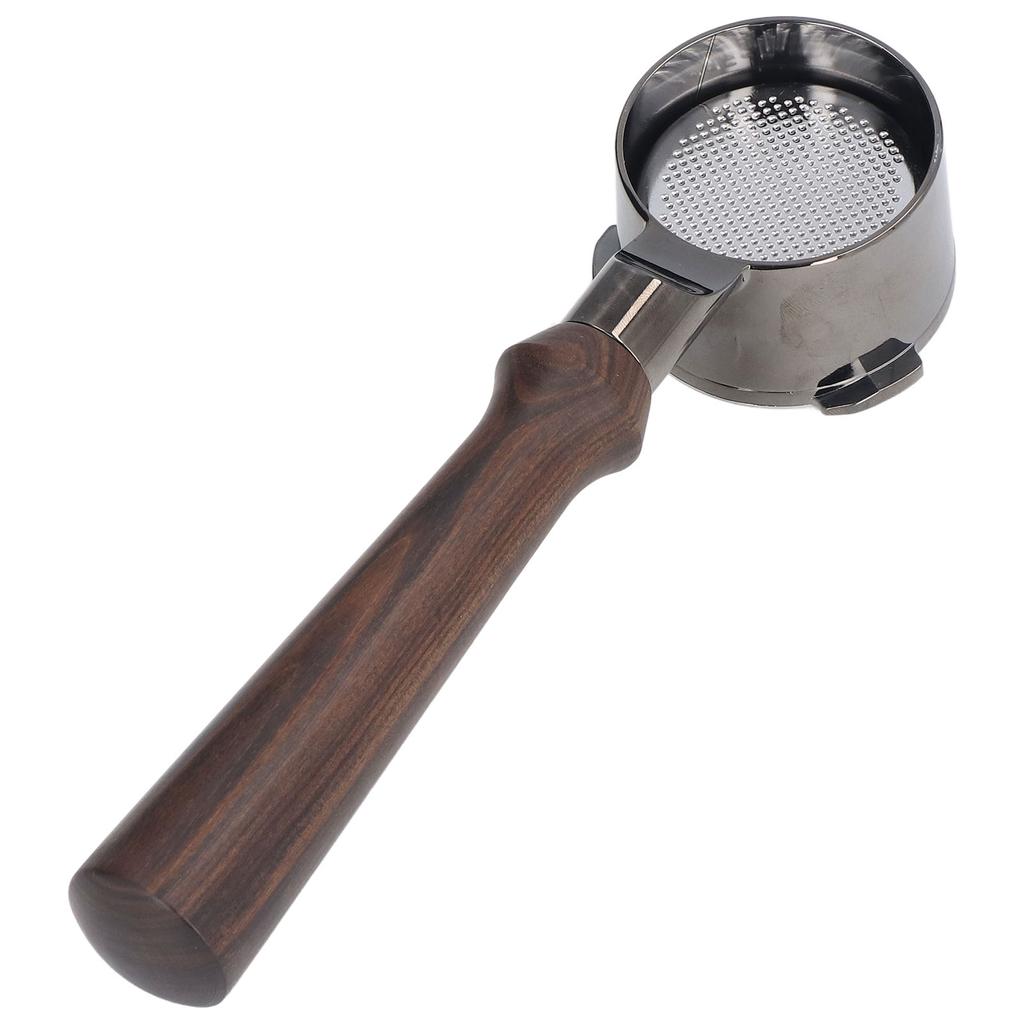 Coffee Portafilter 51mm Ergonomic Black Rosewood Handle Bottomless Zinc Alloy Portafilter for