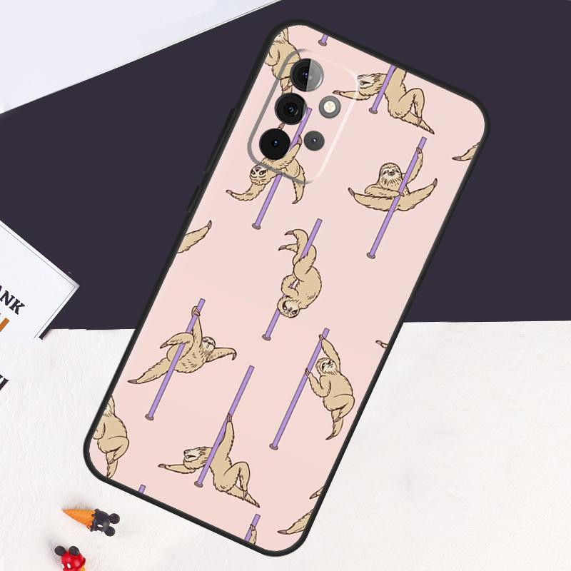 Cute Sloth Animal Case For Samsung Galaxy A14 A55 A06 A05 A36 A26 A16 A54 A34 A22 A32 A52 A35 A15 A53 A13 A56