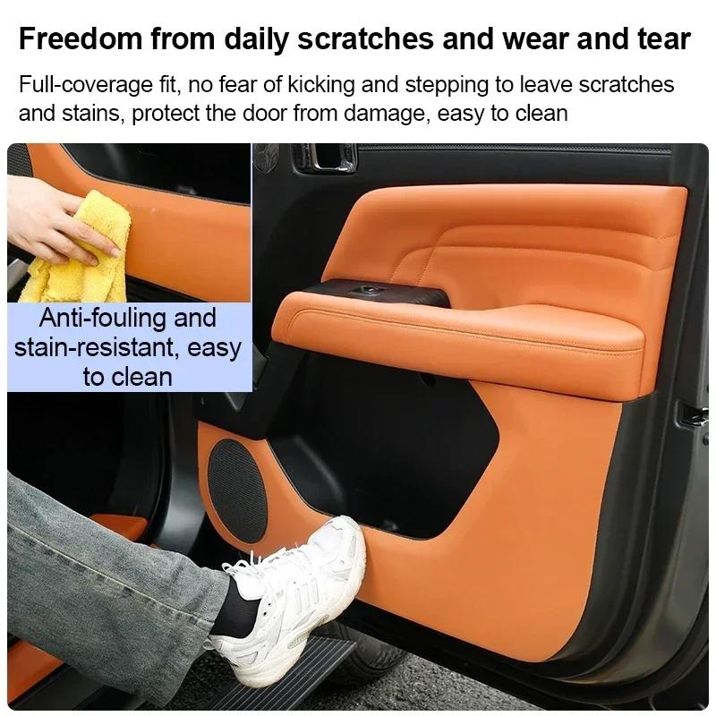 Car Door Leather Anti Kick Pad For Xpeng G9 2022-2025 2023 Dustproof Edge Protector Film Side Sticker Auto Interior Accessories