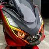 Paar Motorrad-Scheinwerferaufkleber Moto Head Light Eyes Tint Dekoratives Zubehör Transparente Aufkleber für Honda PCX160 PCX 160