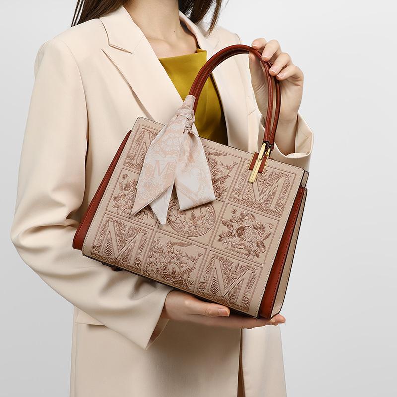Borsa Donna Pelle Borsa Donna Temperamento Portatile Borsa Mamma Mezza Età Borse Matrimonio Senior