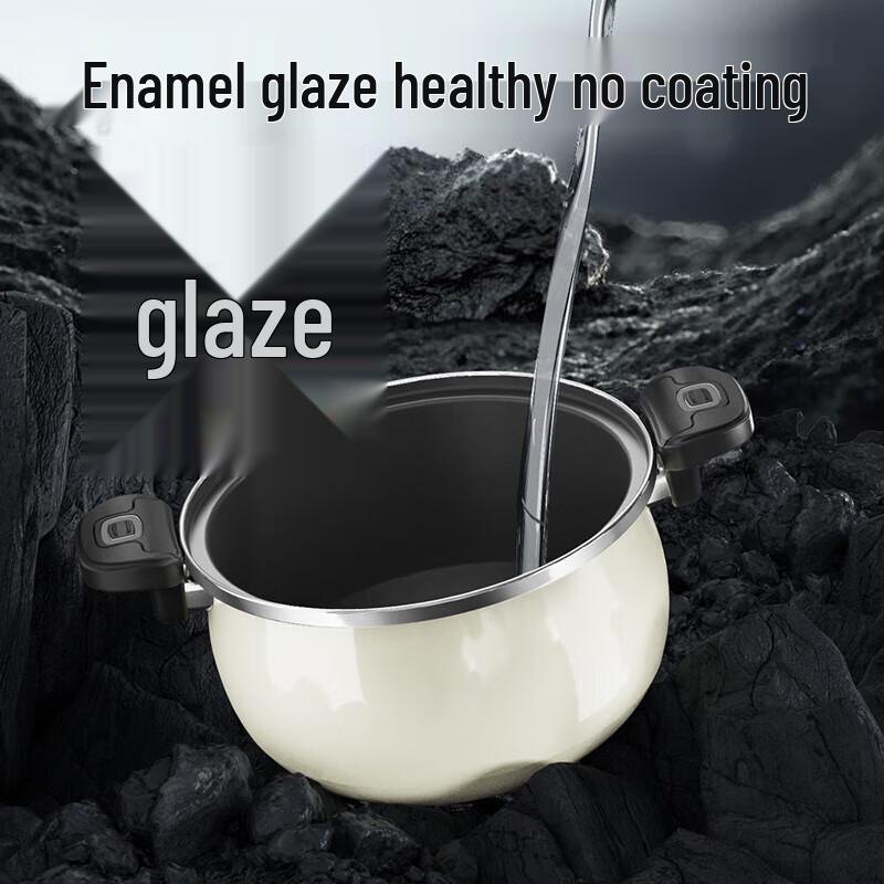 KOBACH Enamel Pressure Soup Pot 6.5L