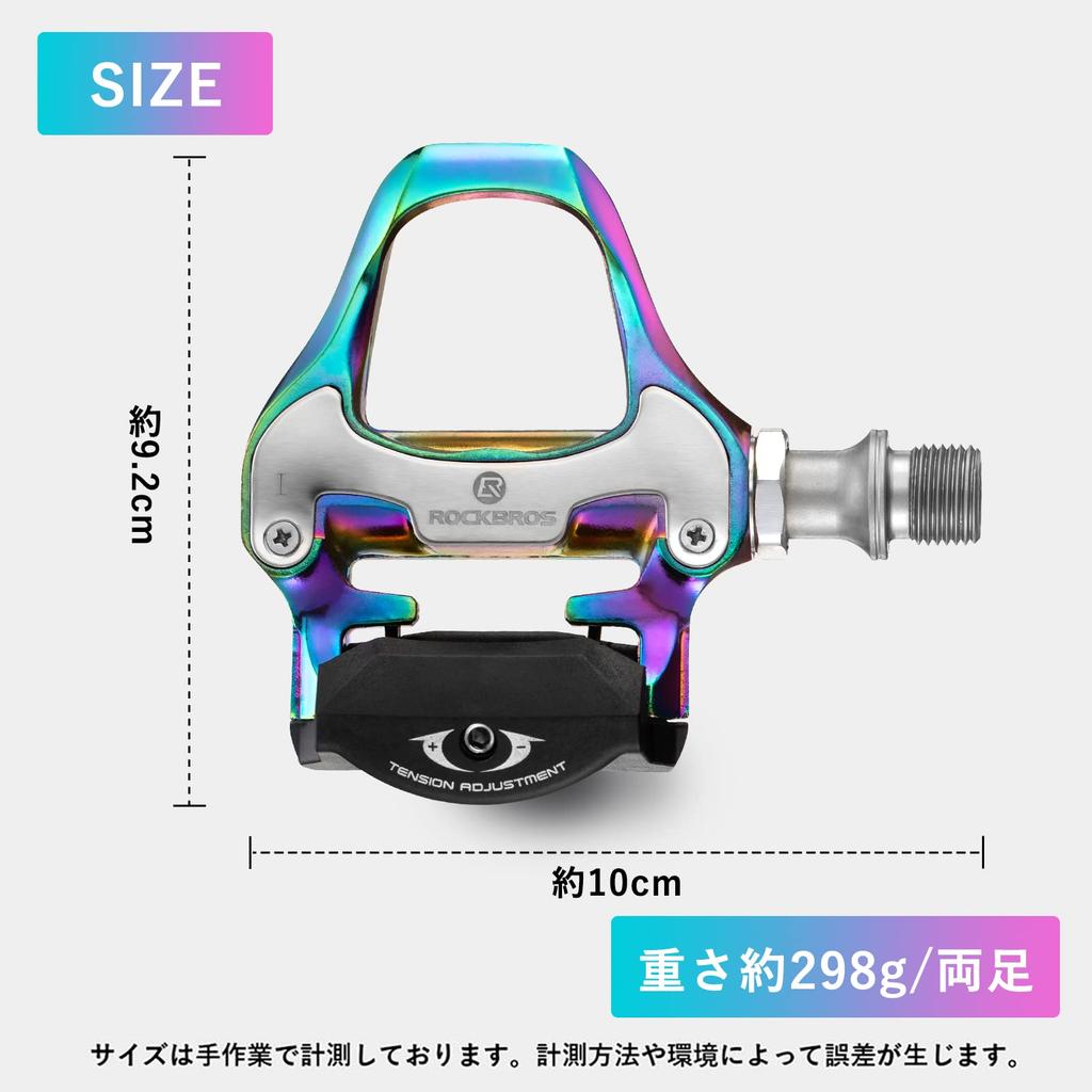 ROCKBROS Bicycle SPD Clipless Compatible with Cleats Aluminum Cycling (Rockbros) Pedals, Pedals, Pedals, SPD-SL Shoes, Included, Construction,