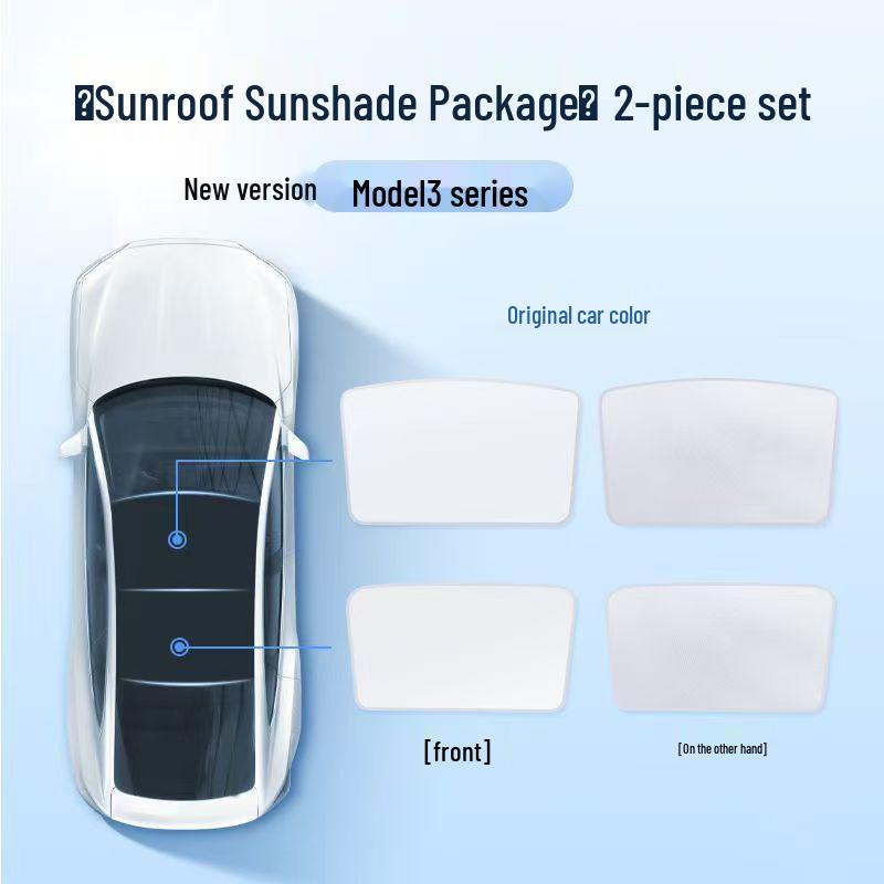 

Tesla Model 3/Y Sunshade: Heat Insulation & UV Protection for Roof/Sunroof