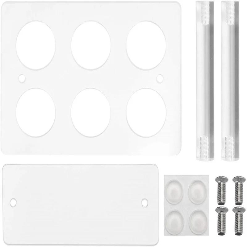 Top Quality 6 Hole Ice Cream Cone Holder Clear Acrylic Waffle Cone Display Stand Roll Sushi Popcorn Rack For Party Kids Birthday