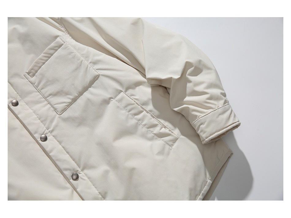 UNDREST Men's Loose Fit Winter Down Shirt Jacket, 90% White Duck Down, YR08