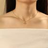 Vintage Devil's Eye Necklace Copper Gold Plated Eyeball Neck Chain Demon Eye Necklace  Party Favors