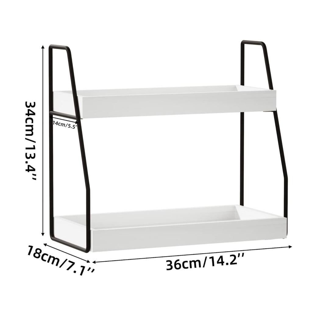 Bathroom Counter Organizer 2 Tier Decor Multipurpose Makeup Skincare Shelf Perfume for