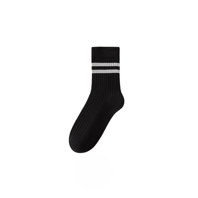 Men Spring and Autumn Leisure All Match Pure Cotton Anti Pilling Comfortable Boneless Tube Socks