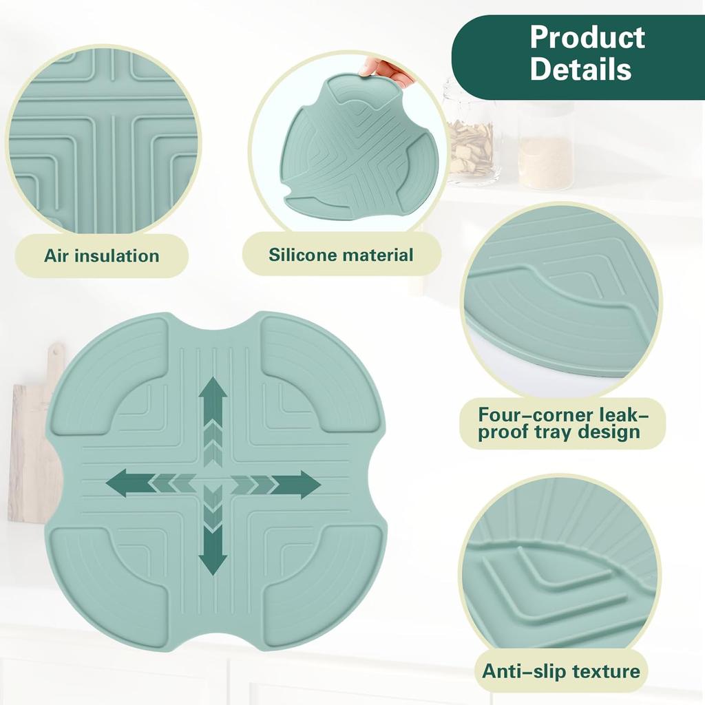 Air Fryer Trivets Silicone for Ninja Crispi, Heat-Resistant Hot Pads Potholders for Ninja Crispi Airfryer Accessories, Dishwasher-Safe Kitchen Holder