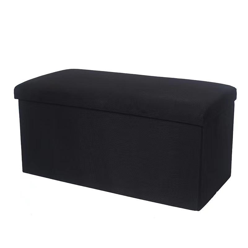 Cross-Border Cotton and Linen Folding Storage Stool: Dustproof Organizer for Shoes and Seating