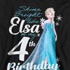 Frozen Childrens/Kids Bright Like Elsa Heather 4th Birthday Pullover Hoodie