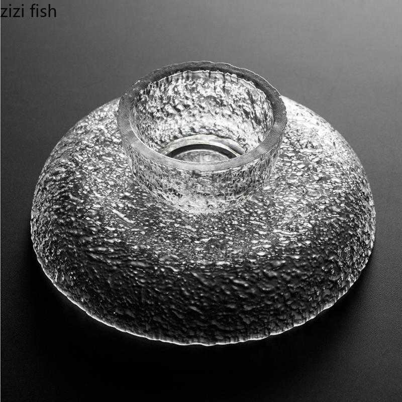 Tall Feet Glass Fruit Plate Round Fruit Snack Plate Salad Bowl Dessert Cake Pan Decorative Plates Display Stand Refreshment Tray