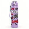 1PC Can’t Hear You I Am Gaming Headset Print 750ml Color Plastic Sports Water Bottle Leakproof Flip Straw Lid Suitable for Sports Office Home Use