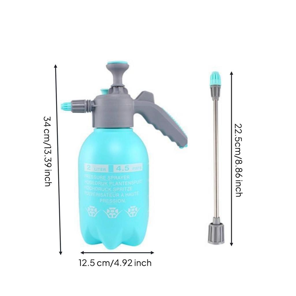 Handheld Pump Sprayer Pressurized Manual Pressure Adjustable Misting Device Bottle