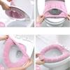 Plüsch Toilettensitzkissen O-Typ Warmer Sitzbezug Wiederverwendbar Waschbar Universal Toilettensitzmatte Badezimmer Sitzbezug Toilettendeckel
