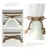 1Pcs Simple Curtain Binding Rope Solid Wood Stick Thick Cotton Rope Hemp Rope Bedroom Living Room Decoration Curtain Buckle