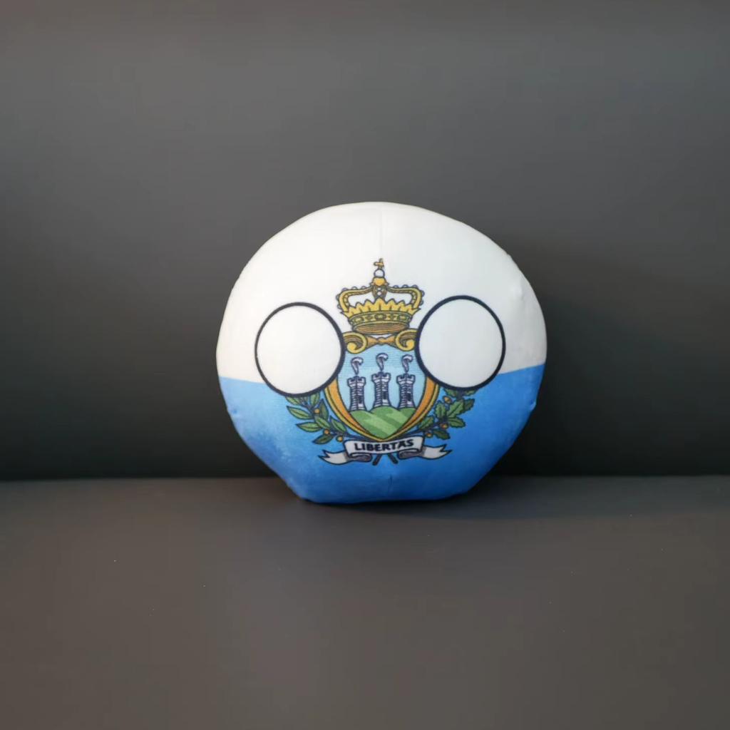 20/10cm The Republic of San Marino Plush Toy Countryball Stuffed Doll Pendant Home Decoration