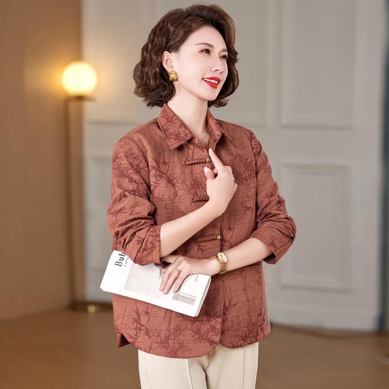 YUZHAOLIN Women's Floral Print New Chinese Style Casual Jacket