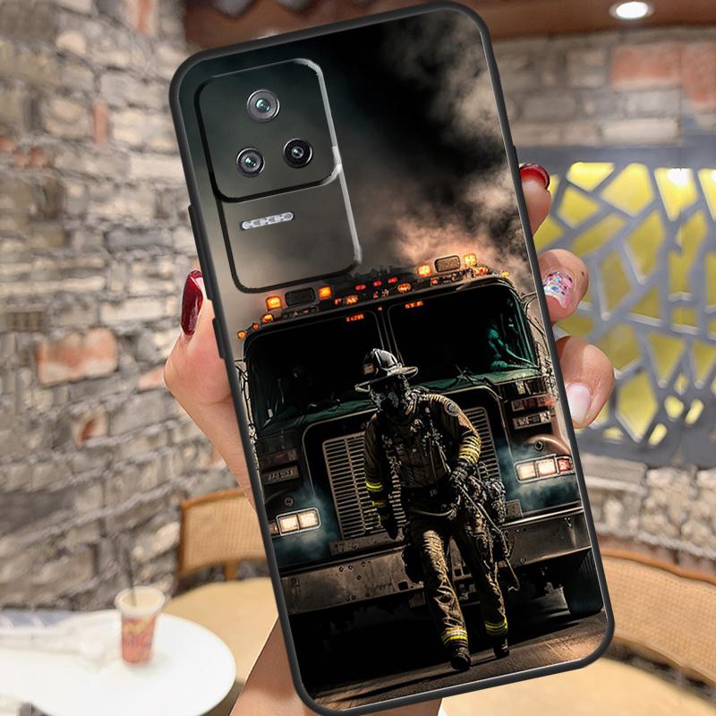 Firefighter Fire Love Case For Xiaomi 14 Ultra 15 13 11T 12T 13T 14T Pro POCO X3 X5 X6 X7 Pro M6 F5 F6 Pro Cover
