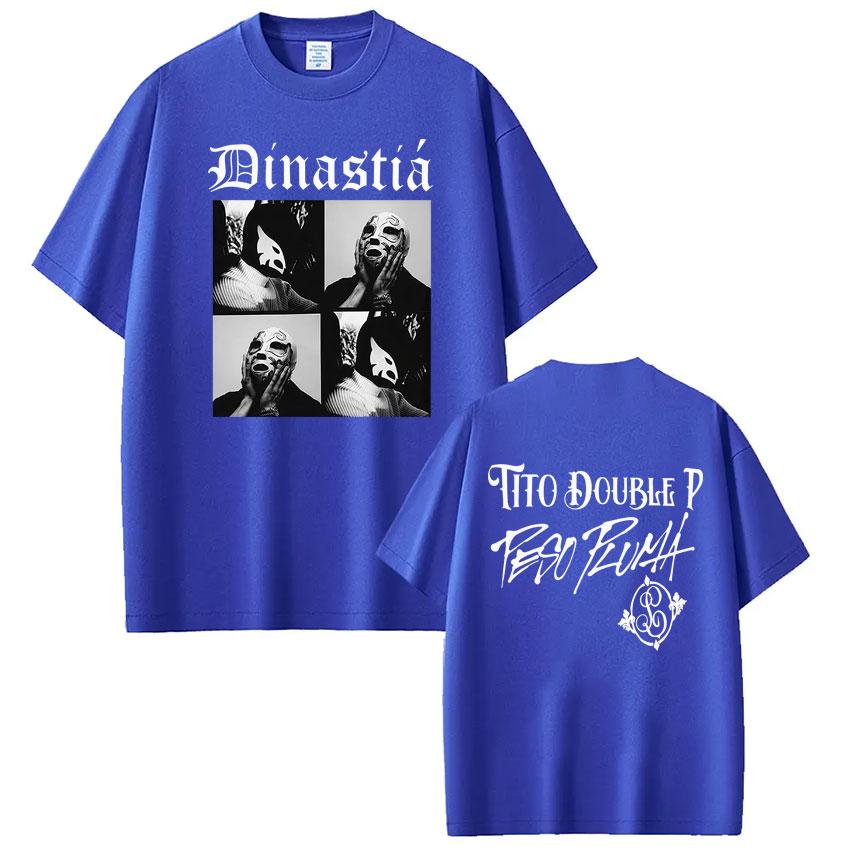 Rapper Peso Pluma Tito Double P Dinastia Album Vintage  Print Tees Men Women Fashion Tshirts Gothic Punk Casual Cotton Tshirt