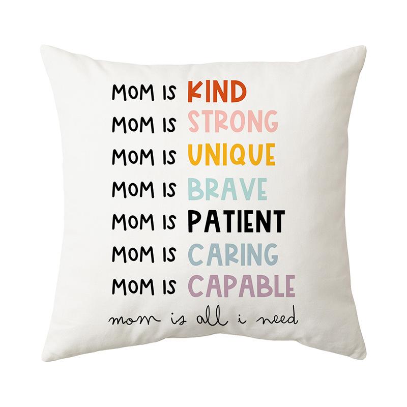 Rainbow Pillowcase Short Plush Letter Print Home Fabric Sofa Pillowcase Holiday Cushion Cover