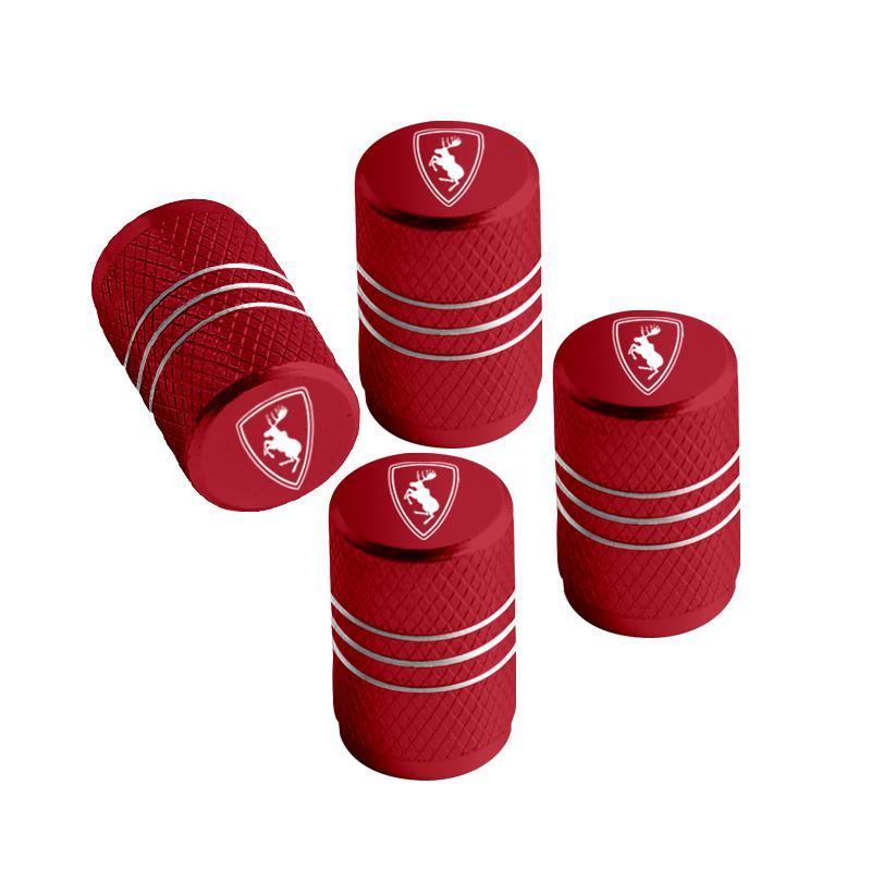4pcs For Volvo Elk Prancing Moose Logo Ocean V40 V60 XC40 XC90 XC60 S40 Aluminum Car Wheel Tire Valve Cap Covers Tyre Rim Stem