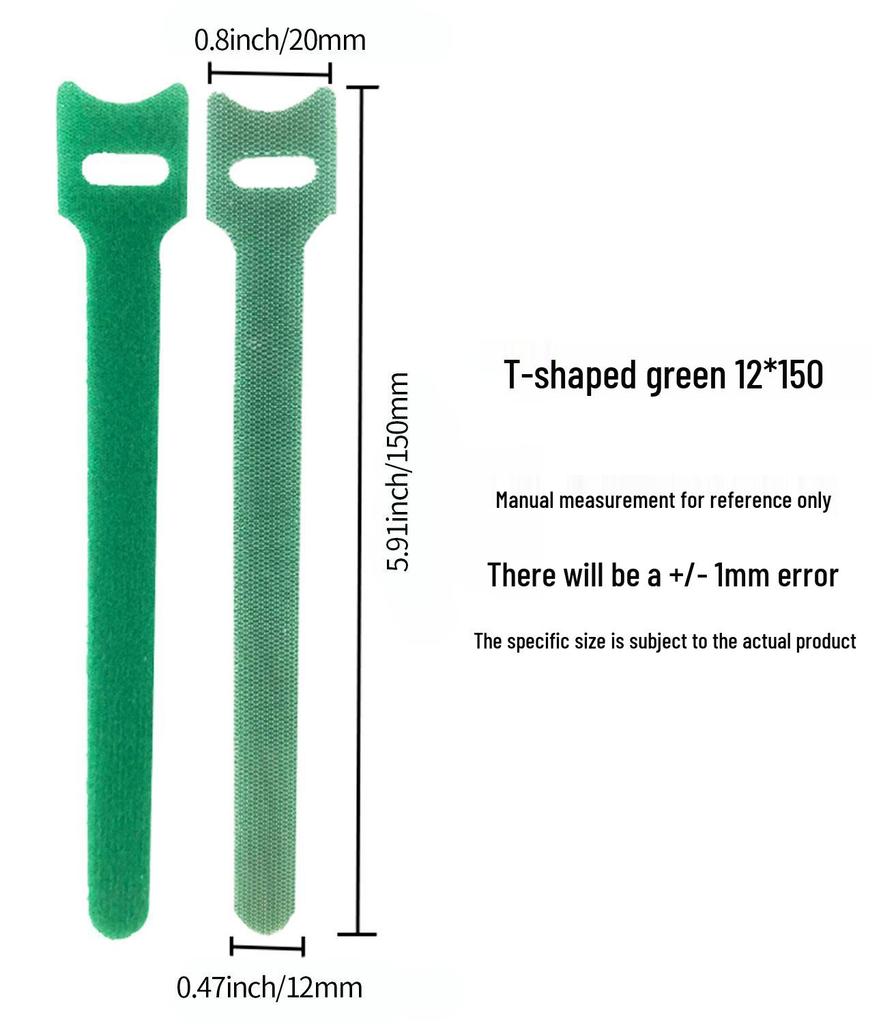 Nylon T-Type Self-Adhesive Hook and Loop Cable Ties