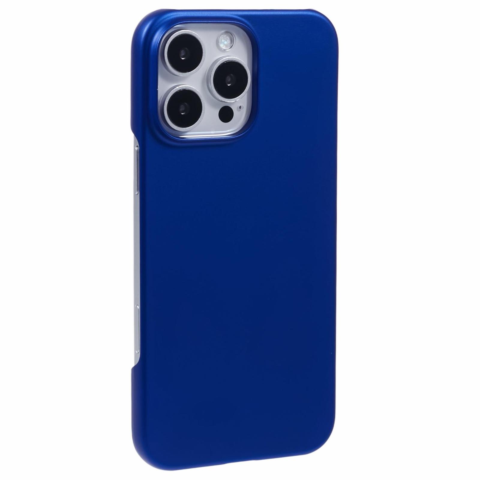 

For iPhone 16 Pro Case PC Matte Skin-Touch Antifinger-Print Phone Back Cover Blue