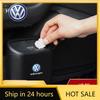 Valve Stems Caps For VOLKSWAGEN VW Car Clamshell Trash Bin Hanging Vehicle Garbage Dust Case Storage Box Black ABS For Volkswage