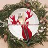 Christmas Tree Cutlery Set: Felt Knife & Fork Holders, Table Mat, Coaster, Party Decor