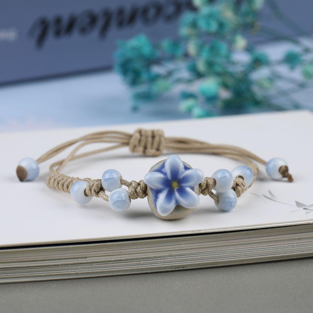 Broken Bridge Ceramic Floral Handmade Bracelet - Women's Fashion Jewelry