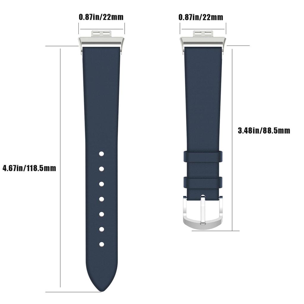 Smart Watch Leather Replacement Strap Blue Smart Watch Wristband Strap for FIT Watch