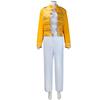 Freddie Mercury Cosplay Costume, Queen Band Lead Singer Classic Stage Performance Outfit