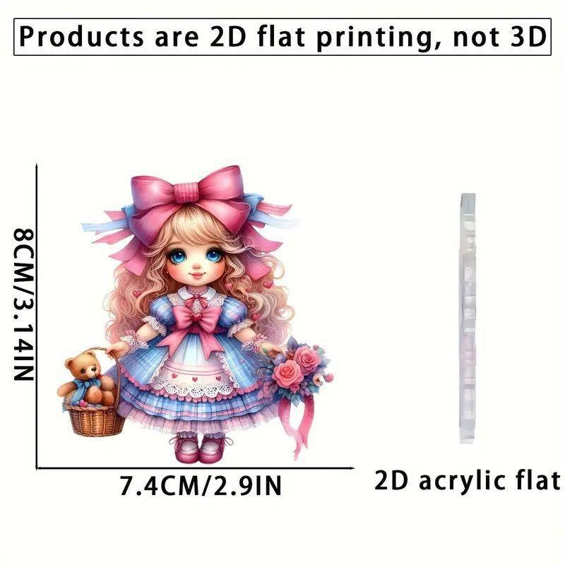 

2d Очаровательный акриловый кулон-фея для автомобиля, декоративный подвесной аксессуар для зеркала заднего вида