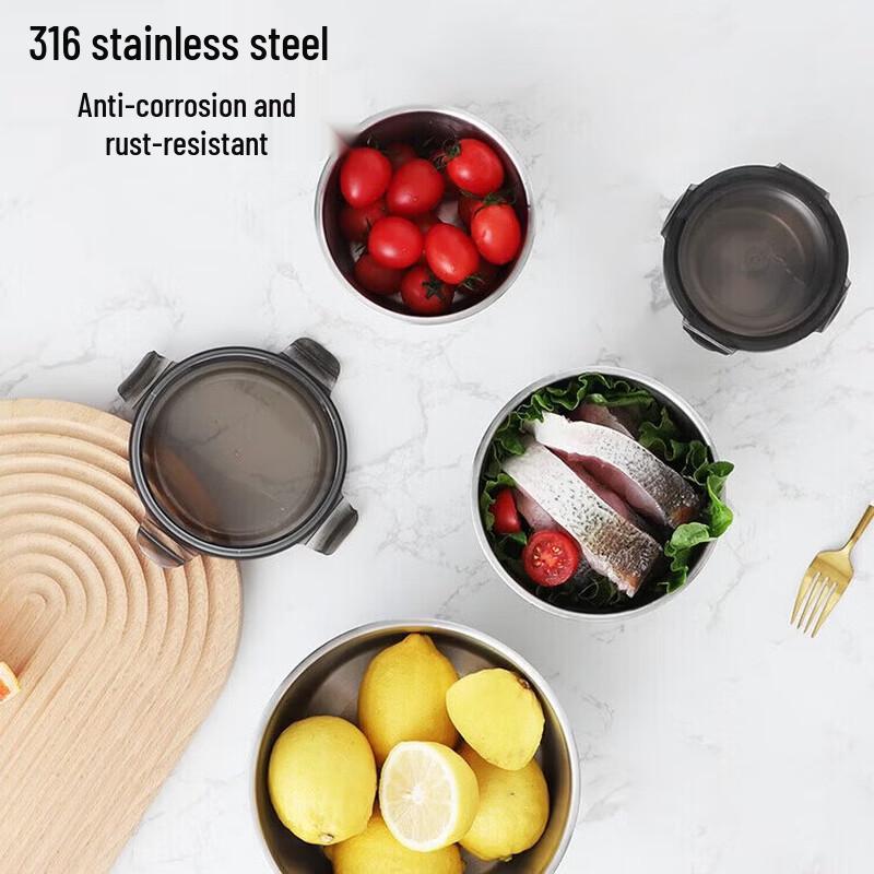 MAXCOOK 3500ml Stainless Steel Food Storage Container