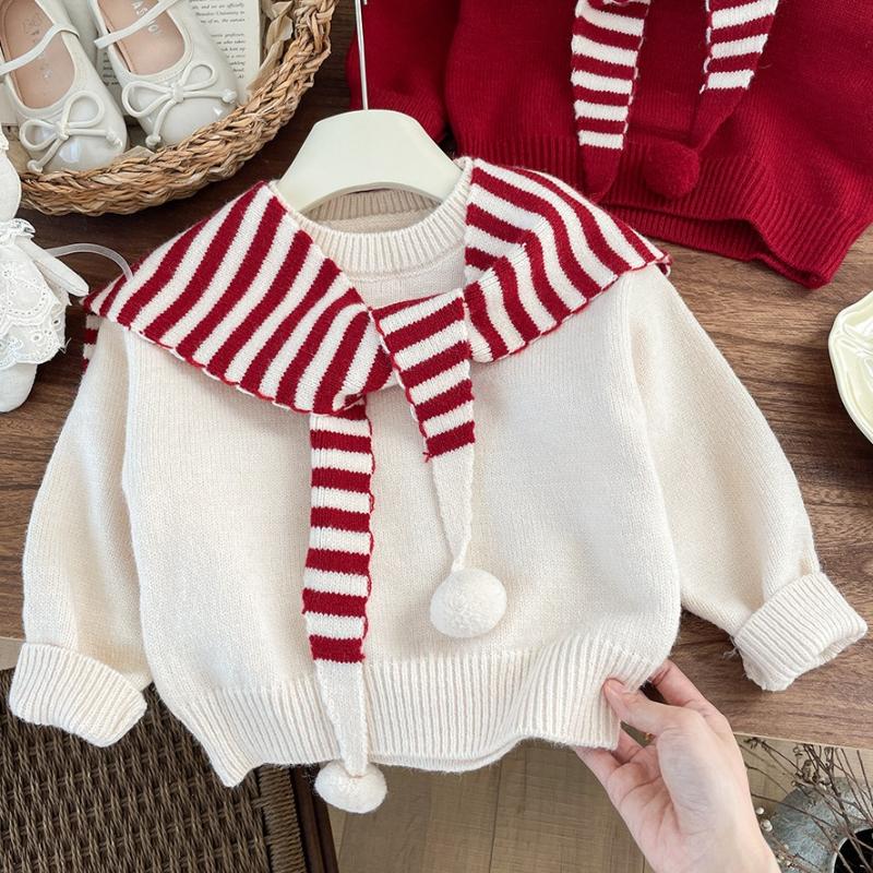 Girls sweater 2026 spring new children's Korean version pullover knitted sweater shawl two-piece set girls foreign style Korean version