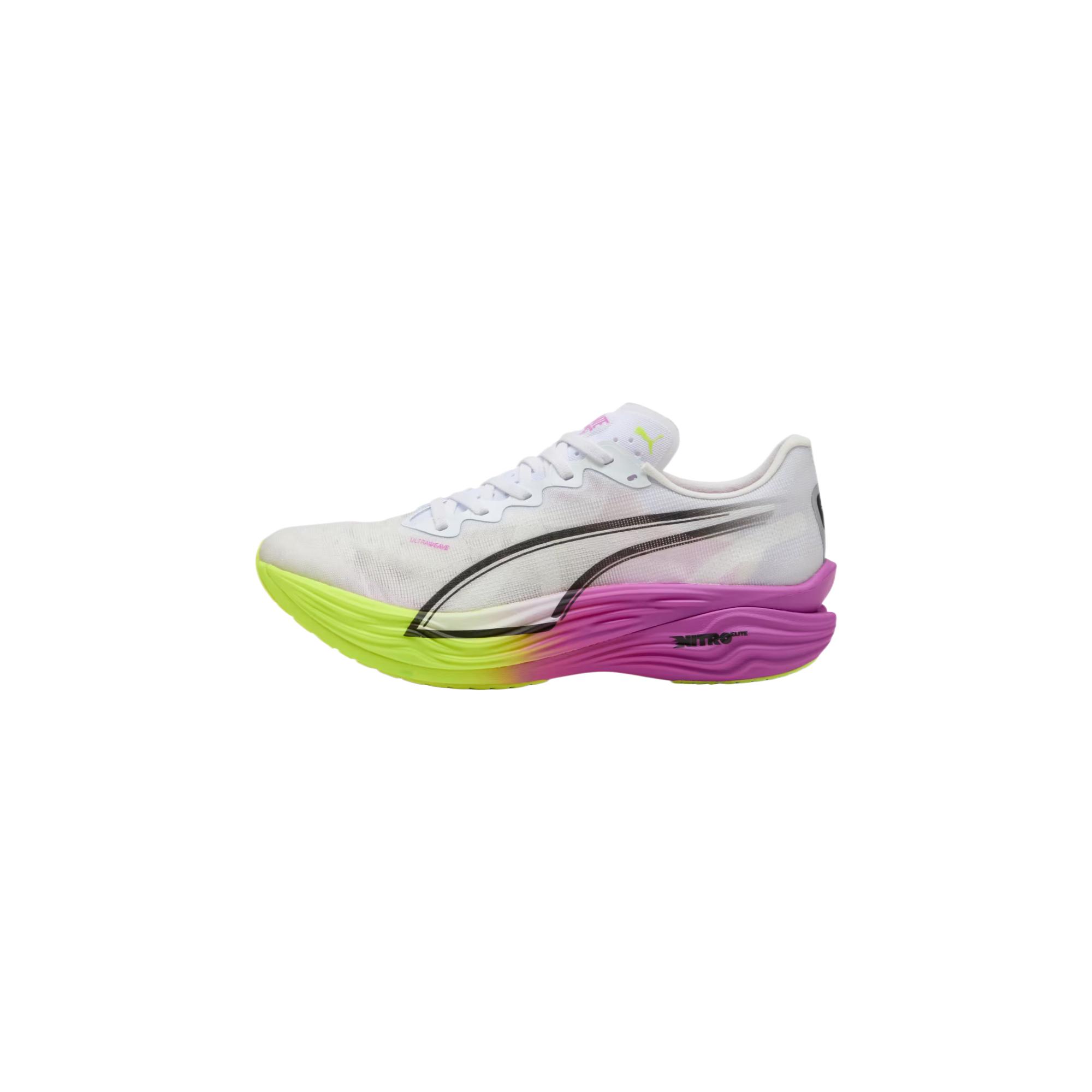 

PUMA Deviate NITRO Anti Slip Wear Resistant Low Top Running Shoes Men s White Green Pink 40