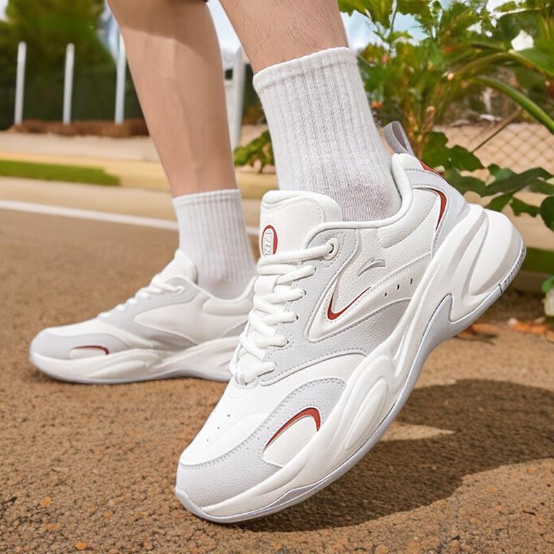 Anta ACE Slip Resistant, Abrasion Resistant, Breathable, And Rebound Coverage Low top Running Shoes Men's White Black 912438812-4