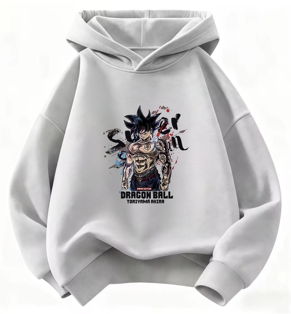 A Cartoon-style Hooded Casual Hoodie, from the "Dragon Ball" Series, Suitable for Children To Wear, with a Cartoonish Design.