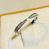 Huitan Fashion Contracted Women Finger Rings Thin Band with Shiny Crytsal CZ Exquisite Versatile Girls Accessories Jewelry