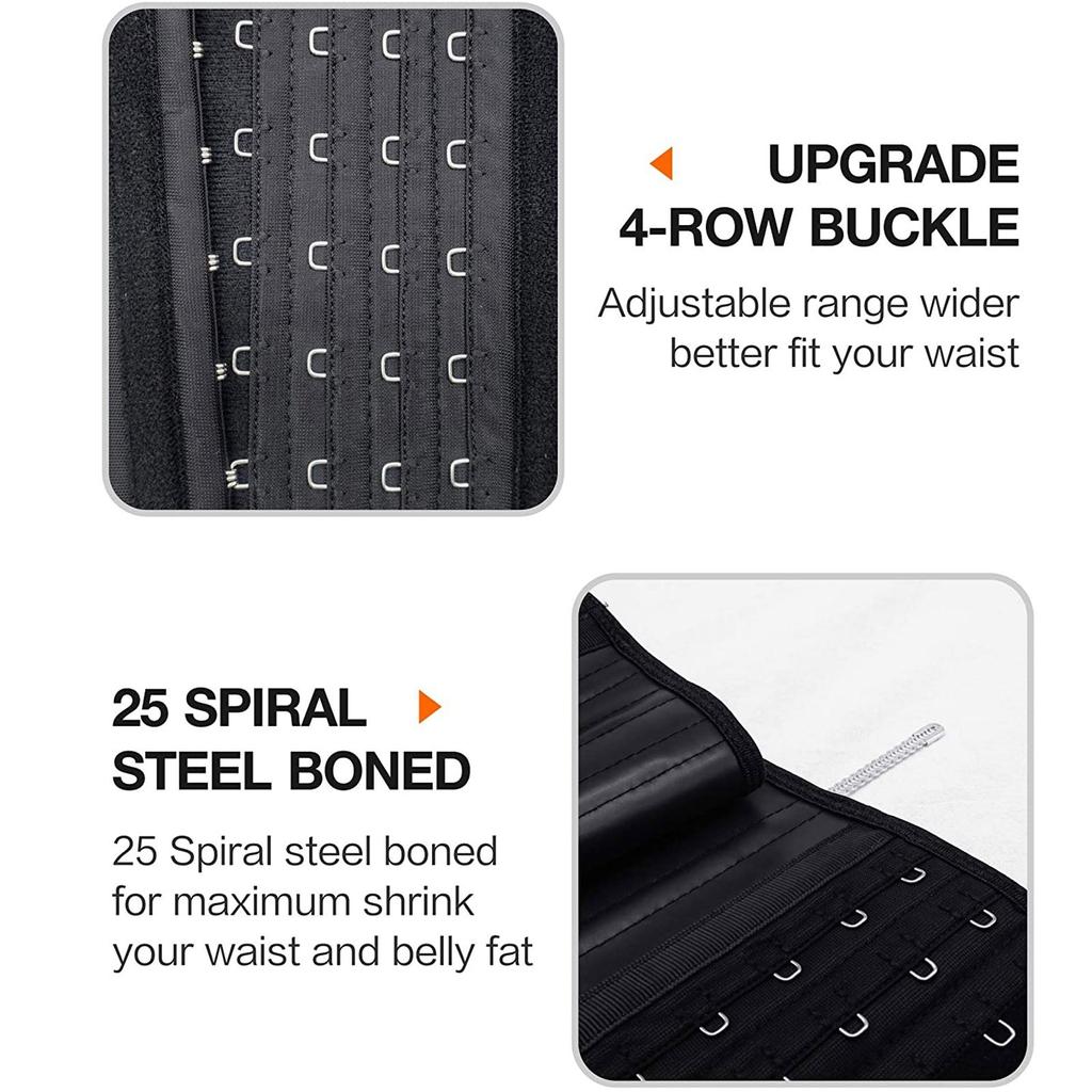 Short Torso Corset Waist Trainer Latex Body Shapewear Women Tummy Shaper Belly Sheath Sllimming Belt Modeling Strap Weight Loss